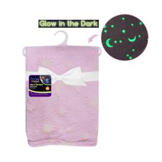 FS757: Pink Glow in the Dark Baby Blanket